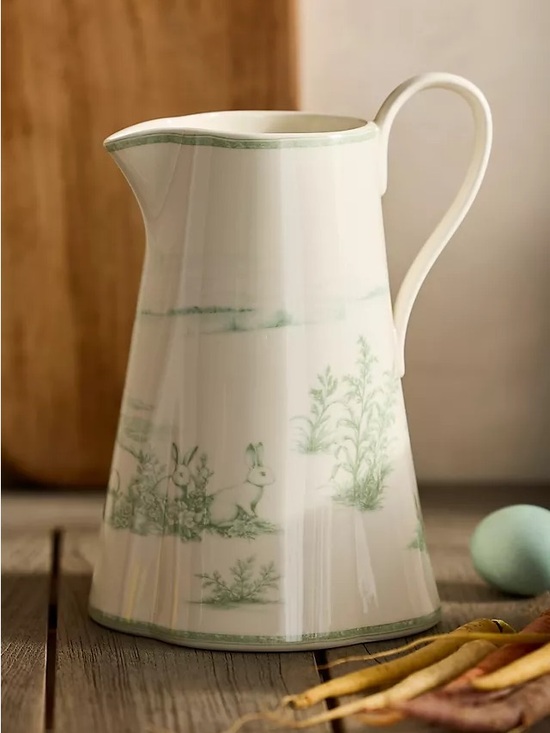 Anthropologie Other - Bunny Toile Stoneware Pitcher | Anthropologie  New